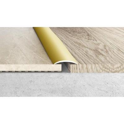 Listwa progowa A03, ZŁOTA, łącząca  3 cm, dł.180cm, aluminiowa, klejona, dylatacyjna